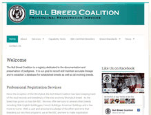 Tablet Screenshot of bullbreedcoalition.com